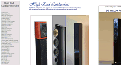 Desktop Screenshot of highendluidsprekers.be